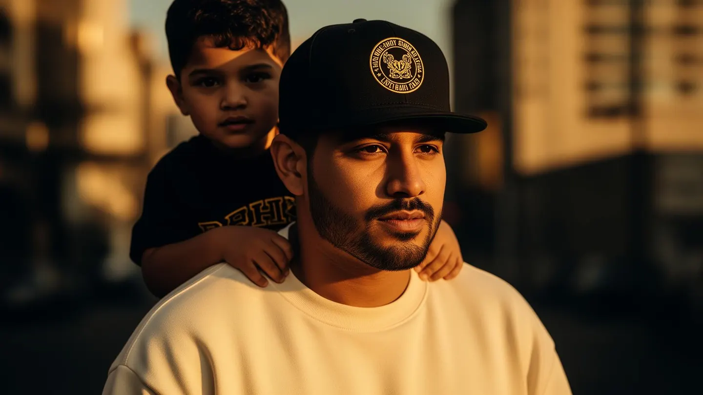 Padre con gorra Tu Papá Social Club — streetwear premium para padres presentes